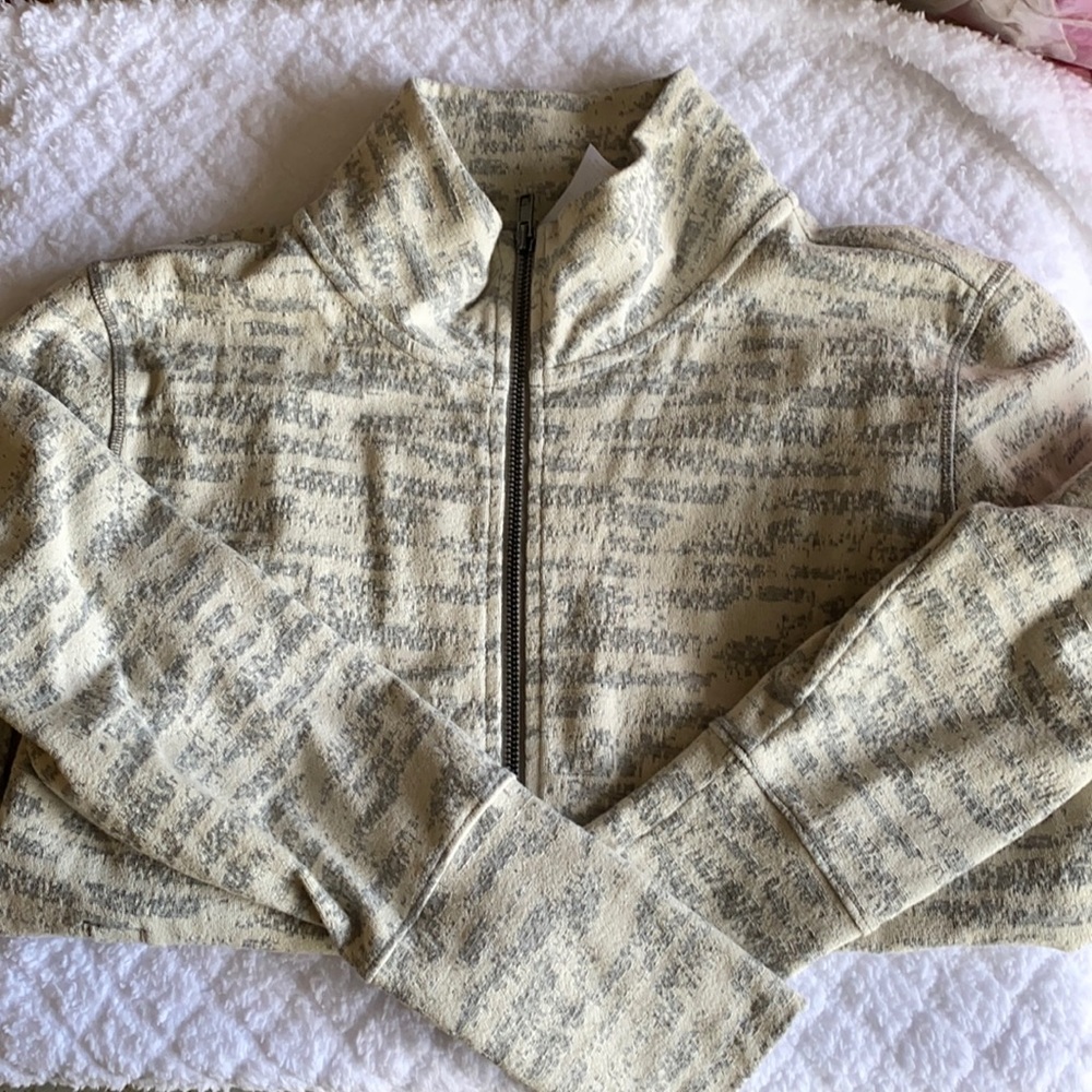 Zyia Cream combo zipper jacket